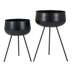 Pots De Fleurs Ardola 2 Pots De Fleurs En Noir -Magasin De Fournitures De Jardin 01109149d472f019