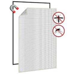 VIDAXL Moustiquaire Magnétique Pour Fenêtres Blanc 80x120 Cm -Magasin De Fournitures De Jardin 0d3b57c51428dd4a