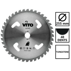 Lame De Coupe Débroussailleuse 40 Dents-diamètre 255mm Alesage 25.4-tungstène -Magasin De Fournitures De Jardin 248a6ac5a9d328d3