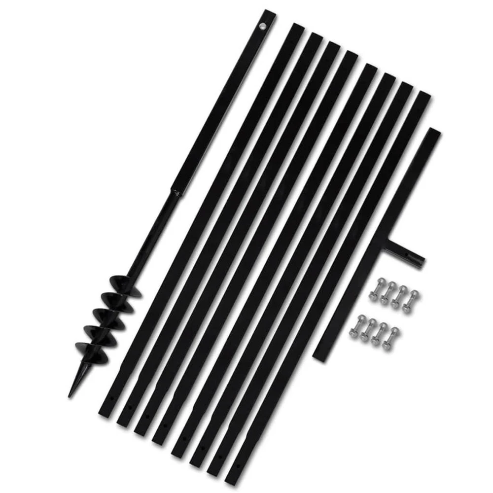 VIDAXL Tarière De Sol Avec Manche 80 Mm Et Tube D'extension 9 M Acier 3 VIDAXL Tarière De Sol Avec Manche 80 Mm Et Tube D'extension 9 M Acier