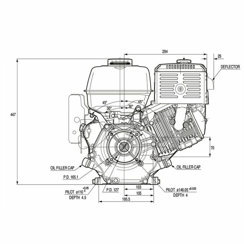 Moteur Honda Gx390 13 Cv Avec Sortie Horizontale 389 Cm3 Qhb1 5 Moteur Honda Gx390 13 Cv Avec Sortie Horizontale 389 Cm3 Qhb1 – Image 3