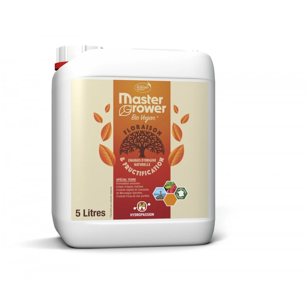Engrais Bio Vegan Bloom 5 Litres Master Grower 4 Engrais Bio Vegan Bloom 5 Litres Master Grower – Image 2