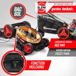 Tondeuse Thermique Autotractée 144.3cc - 46cm Avec Démarrage électrique -mulchin 10 Tondeuse Thermique Autotractée 144.3cc - 46cm Avec Démarrage électrique -mulchin -Magasin De Fournitures De Jardin 63c136749632f1.14439241