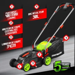 Tondeuse à Gazon 40v (2x20v) 34 Cm - Sans Batterie - Constructor -Magasin De Fournitures De Jardin 63c13675d19410.97766799