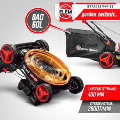 Tondeuse Thermique Autotractée 144.3cc - Largeur De Coupe 46cm - Elem Garden -Magasin De Fournitures De Jardin 63c1367d6eb876.50155183