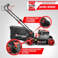 Tondeuse Thermique Autotractée 144.3cc - Largeur De Coupe 46cm - Elem Garden -Magasin De Fournitures De Jardin 63c1367d745029.32057082