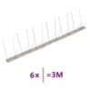 VIDAXL Ensemble De 6 Pointes à 4 Rangées Contre Oiseaux Inox 3 M -Magasin De Fournitures De Jardin 63d3a855123b45.92416035