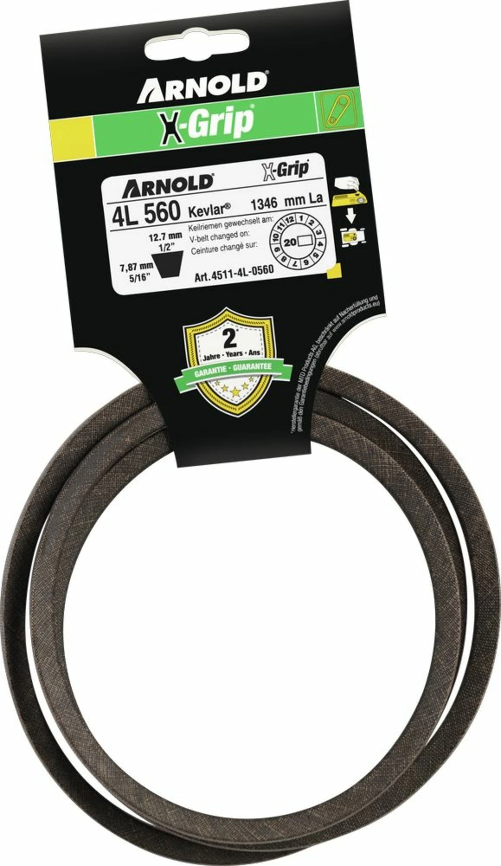 Courroie Trapézoïdale X-grip V De Type 4l560 3 Courroie Trapézoïdale X-grip V De Type 4l560