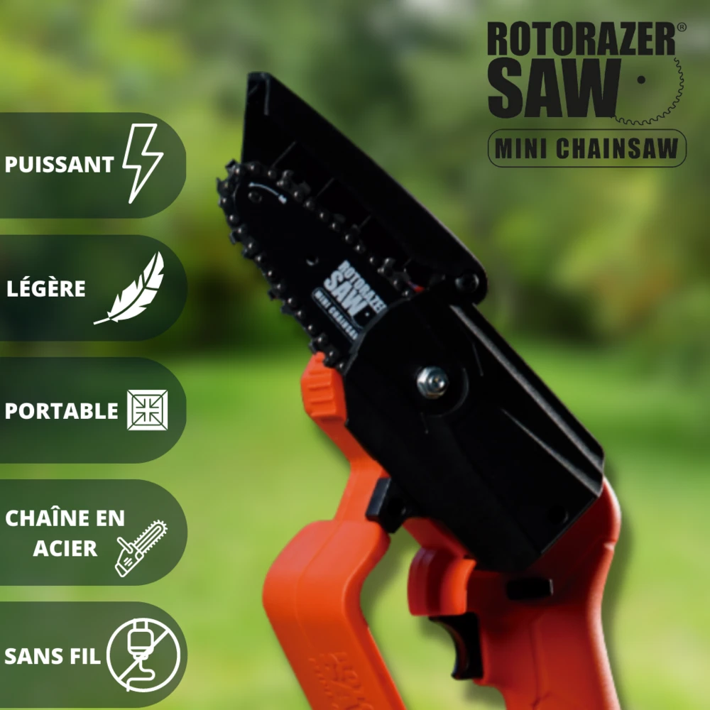 Mini Tronçonneuse électrique - Trickblade Pro - Rotorazer Mini Chainsaw 6 Mini Tronçonneuse électrique - Trickblade Pro - Rotorazer Mini Chainsaw – Image 4