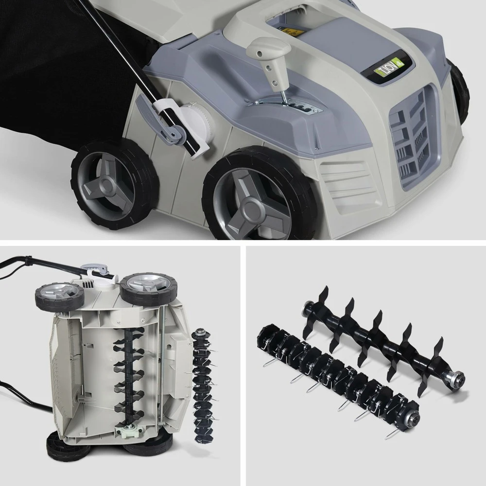Voltr - Scarificateur électrique Gazon 1800w - Outil 2en1 Aérateur Et Démousseur Pelouse. 2 Rouleaux : Couteaux Et Griffes. 7 Voltr - Scarificateur électrique Gazon 1800w - Outil 2en1 Aérateur Et Démousseur Pelouse. 2 Rouleaux : Couteaux Et Griffes. – Image 5