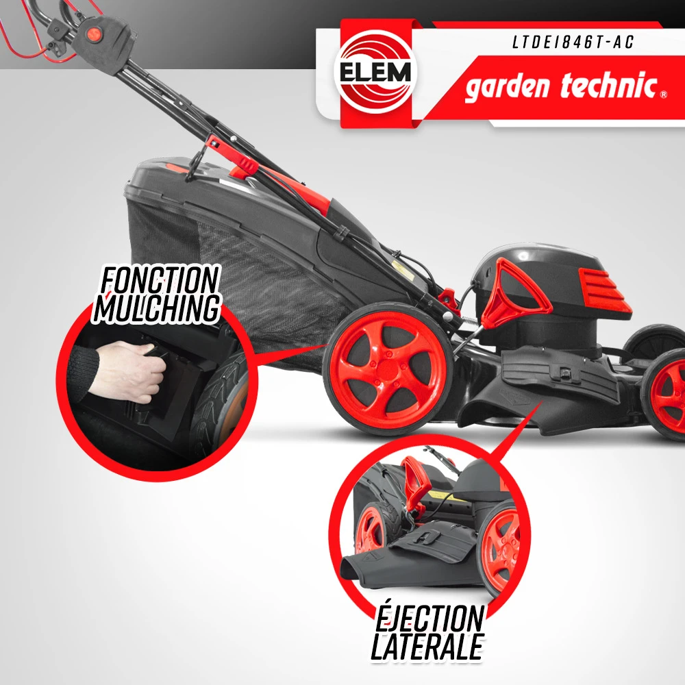 Tondeuse à Gazon électrique Tractée 1800w - 46cm Avec Carter En Acier - Elem Gar 6 Tondeuse à Gazon électrique Tractée 1800w - 46cm Avec Carter En Acier - Elem Gar – Image 4
