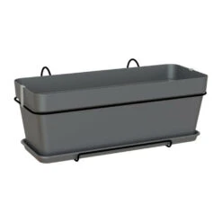 - Kit Jardiniere Capri 50cm V2 Anthracite 50,2 X 28,5 X H20,7 Cm - 1,54l