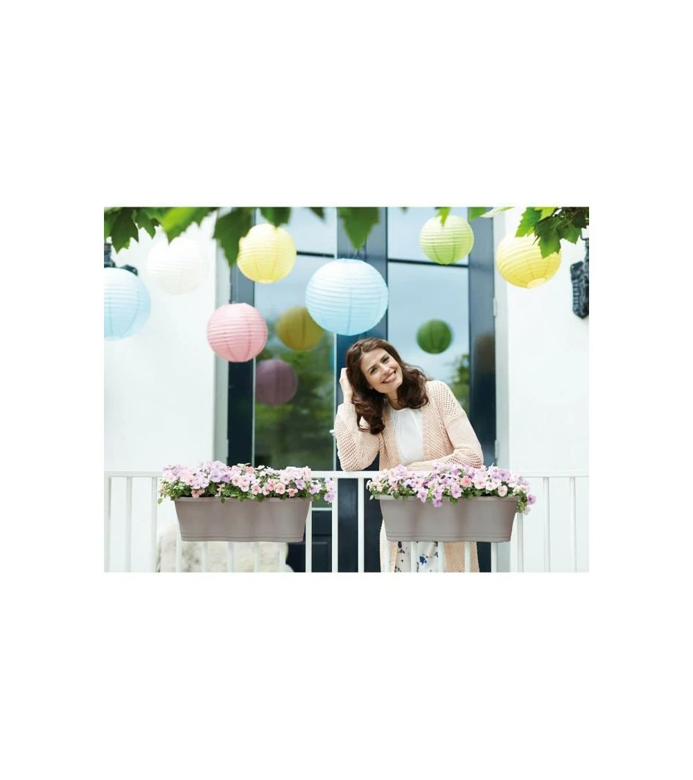 Elho Balconniere Corsica Trio L 27.1 X W 53.5 X H 25.9 Cm - Taupe 6 Elho Balconniere Corsica Trio L 27.1 X W 53.5 X H 25.9 Cm - Taupe – Image 4