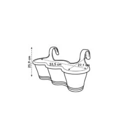 Elho Balconniere Corsica Trio L 27.1 X W 53.5 X H 25.9 Cm - Taupe 11 Elho Balconniere Corsica Trio L 27.1 X W 53.5 X H 25.9 Cm - Taupe -Magasin De Fournitures De Jardin 645cf58027f582.14683348