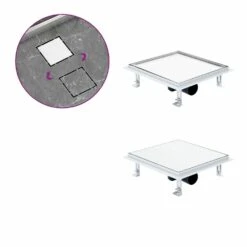 VIDAXL Drain De Douche Avec Couvercle 2 En 1 28x28 Cm Acier Inoxydable