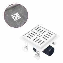 VIDAXL Drain De Douche 15x15 Cm Acier Inoxydable