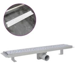 VIDAXL Drain De Douche Linéaire 630 X 140 Mm Acier Inoxydable -Magasin De Fournitures De Jardin 645d59f46bfc48.85661707