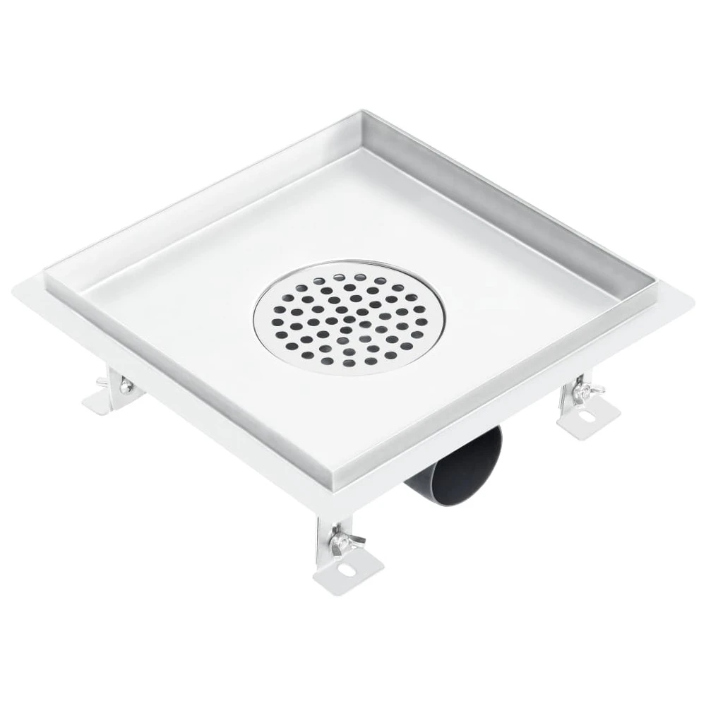 VIDAXL Drain De Douche 23x23 Cm Acier Inoxydable 7 VIDAXL Drain De Douche 23x23 Cm Acier Inoxydable – Image 5