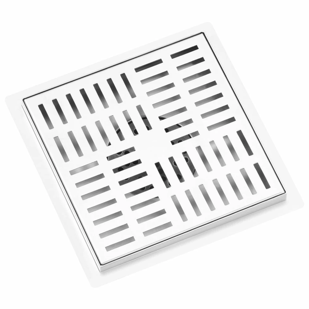 VIDAXL Drain De Douche 23x23 Cm Acier Inoxydable 5 VIDAXL Drain De Douche 23x23 Cm Acier Inoxydable – Image 3