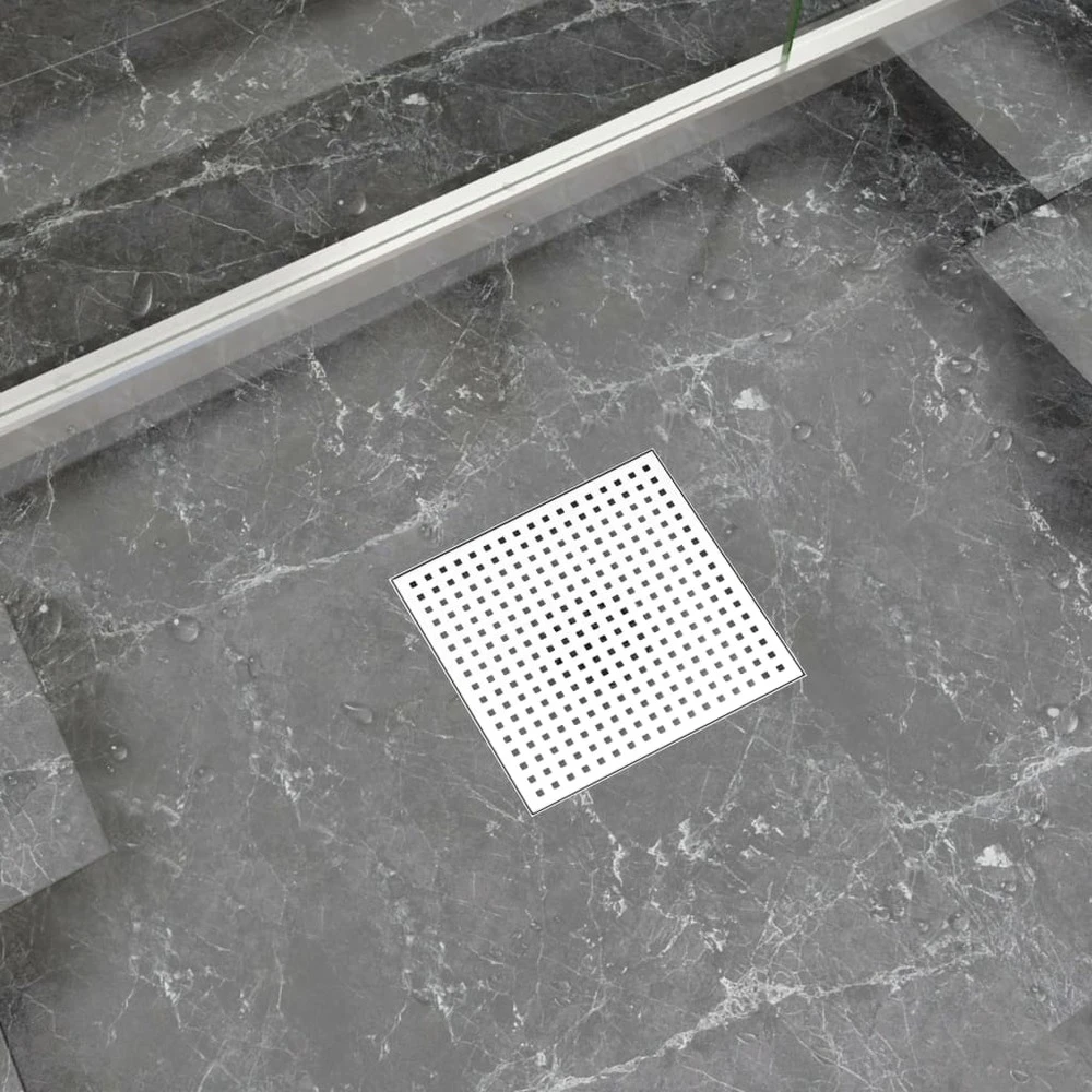 VIDAXL Drain De Douche 28x28 Cm Acier Inoxydable 9 VIDAXL Drain De Douche 28x28 Cm Acier Inoxydable – Image 7
