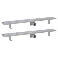 VIDAXL Drain De Douche Linéaire 2 Pc 930 X 140 Mm Acier Inoxydable