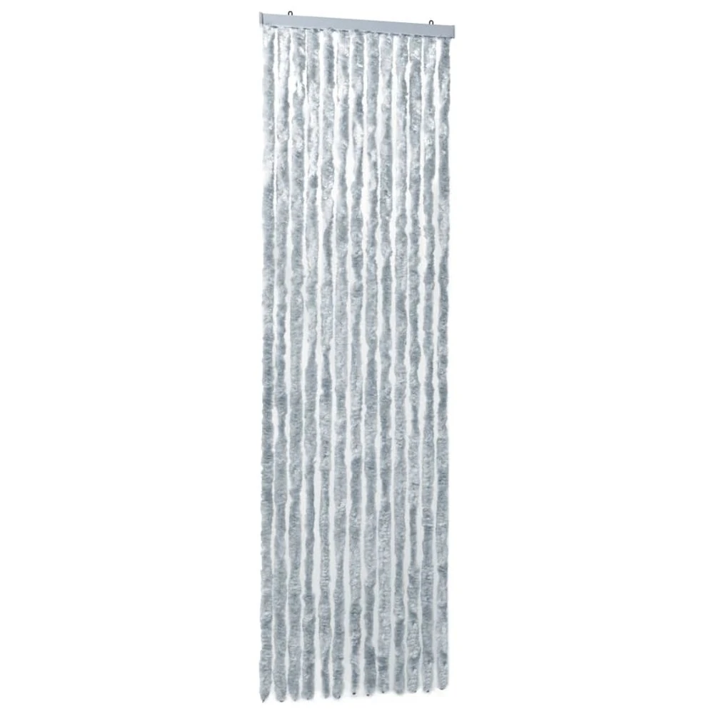 VIDAXL Moustiquaire Blanc Et Gris 56x200 Cm Chenille 5 VIDAXL Moustiquaire Blanc Et Gris 56x200 Cm Chenille – Image 3