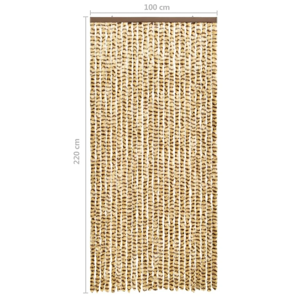 VIDAXL Moustiquaire Beige Et Marron 100x220 Cm Chenille 8 VIDAXL Moustiquaire Beige Et Marron 100x220 Cm Chenille – Image 6