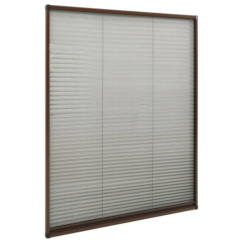 VIDAXL Moustiquaire Plissée Pour Fenêtre Aluminium Marron 100x160 Cm 5 VIDAXL Moustiquaire Plissée Pour Fenêtre Aluminium Marron 100x160 Cm – Image 3