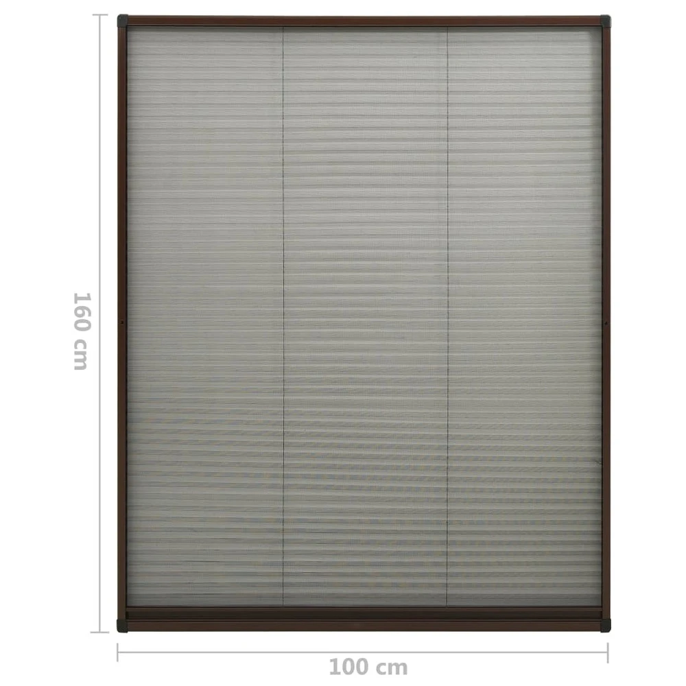 VIDAXL Moustiquaire Plissée Pour Fenêtre Aluminium Marron 100x160 Cm 9 VIDAXL Moustiquaire Plissée Pour Fenêtre Aluminium Marron 100x160 Cm – Image 7