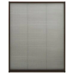 VIDAXL Moustiquaire Plissée Pour Fenêtre Aluminium Marron 100x160 Cm