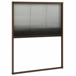 VIDAXL Moustiquaire Plissée Pour Fenêtre Aluminium Marron 60x80 Cm -Magasin De Fournitures De Jardin 645d5a9d68fea9.13658036