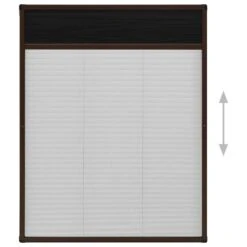 VIDAXL Moustiquaire Plissée Pour Fenêtre Aluminium Marron 60x80 Cm -Magasin De Fournitures De Jardin 645d5a9d75a398.53374200