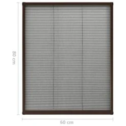 VIDAXL Moustiquaire Plissée Pour Fenêtre Aluminium Marron 60x80 Cm -Magasin De Fournitures De Jardin 645d5a9d78ec58.59670370