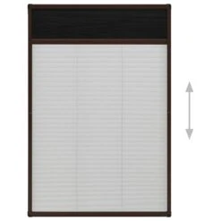 VIDAXL Moustiquaire Plissée Pour Fenêtre Aluminium Marron 60x160 Cm -Magasin De Fournitures De Jardin 645d5aa0a063a6.58066135