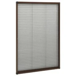 VIDAXL Moustiquaire Plissée Pour Fenêtre Aluminium Marron 60x160 Cm -Magasin De Fournitures De Jardin 645d5aa0a3f067.84880116