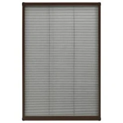 VIDAXL Moustiquaire Plissée Pour Fenêtre Aluminium Marron 60x160 Cm -Magasin De Fournitures De Jardin 645d5aa0aa3703.27171582
