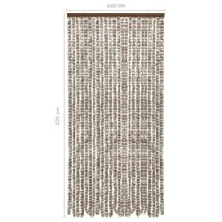 VIDAXL Moustiquaire Taupe Et Blanc 100x220 Cm Chenille -Magasin De Fournitures De Jardin 645d5aaac8d795.22548531