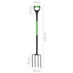 VIDAXL Fourche à Creuser De Jardin Avec Poignée En D Acier -Magasin De Fournitures De Jardin 6464c632d08b34.23278554