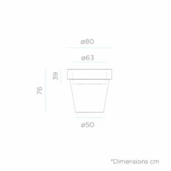 Pot De Fleurs Magnolia 80 ø80x76cm - Blanc 9 Pot De Fleurs Magnolia 80 ø80x76cm - Blanc -Magasin De Fournitures De Jardin 6470a360106646.49336242