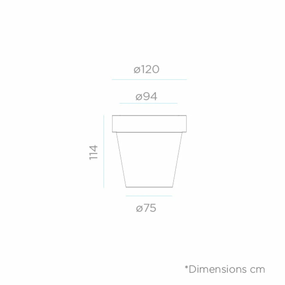 Pot De Fleurs Magnolia 120 ø120x114cm - Noir 4 Pot De Fleurs Magnolia 120 ø120x114cm - Noir – Image 2