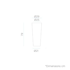 Pot De Fleurs Ficus 80 ø29x79cm - Bronze -Magasin De Fournitures De Jardin 6470a3843173c6.83939762