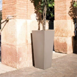 Pot De Fleurs Melisa 40 40x40x90cm - Anthracite -Magasin De Fournitures De Jardin 6470a390bc4333.27033448