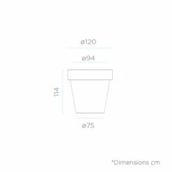 Pot De Fleurs Magnolia 120 ø120x114cm - Anthracite -Magasin De Fournitures De Jardin 6478c7eff18366.83902308