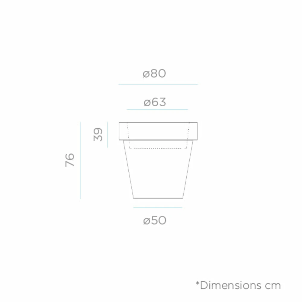 Pot De Fleurs Magnolia 80 ø80x76cm - Bronze 4 Pot De Fleurs Magnolia 80 ø80x76cm - Bronze – Image 2