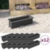 VIDAXL Boîtes à Fleurs Pour Palettes Euro 12 Pcs Gris 36x13,5x9,5cm Pp -Magasin De Fournitures De Jardin 6479895a693b10.80677073