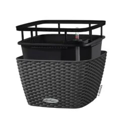 LECHUZA Jardinière Bacino Cottage All-in-one 30x30 Cm Noir Graphite -Magasin De Fournitures De Jardin 6479895b5b6bf6.59749369