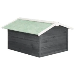 VIDAXL Garage De Tondeuse à Gazon 72x87x50 Cm Gris Et Blanc Sapin -Magasin De Fournitures De Jardin 6480d34d783888.41167718
