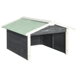 VIDAXL Garage De Tondeuse à Gazon 72x87x50 Cm Gris Et Blanc Sapin -Magasin De Fournitures De Jardin 6480d34d7f1c40.57455058