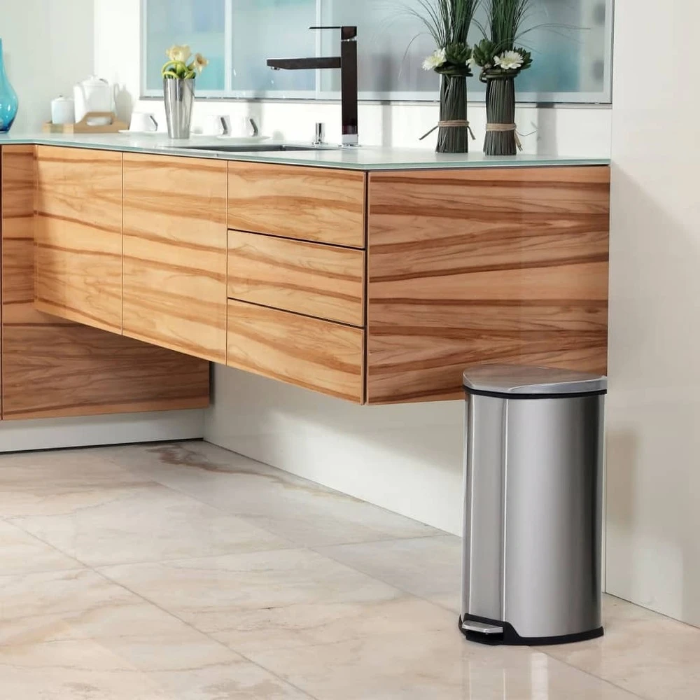 EKO Poubelle à Pédale Grace 35 L Argenté Mat 6 EKO Poubelle à Pédale Grace 35 L Argenté Mat – Image 4