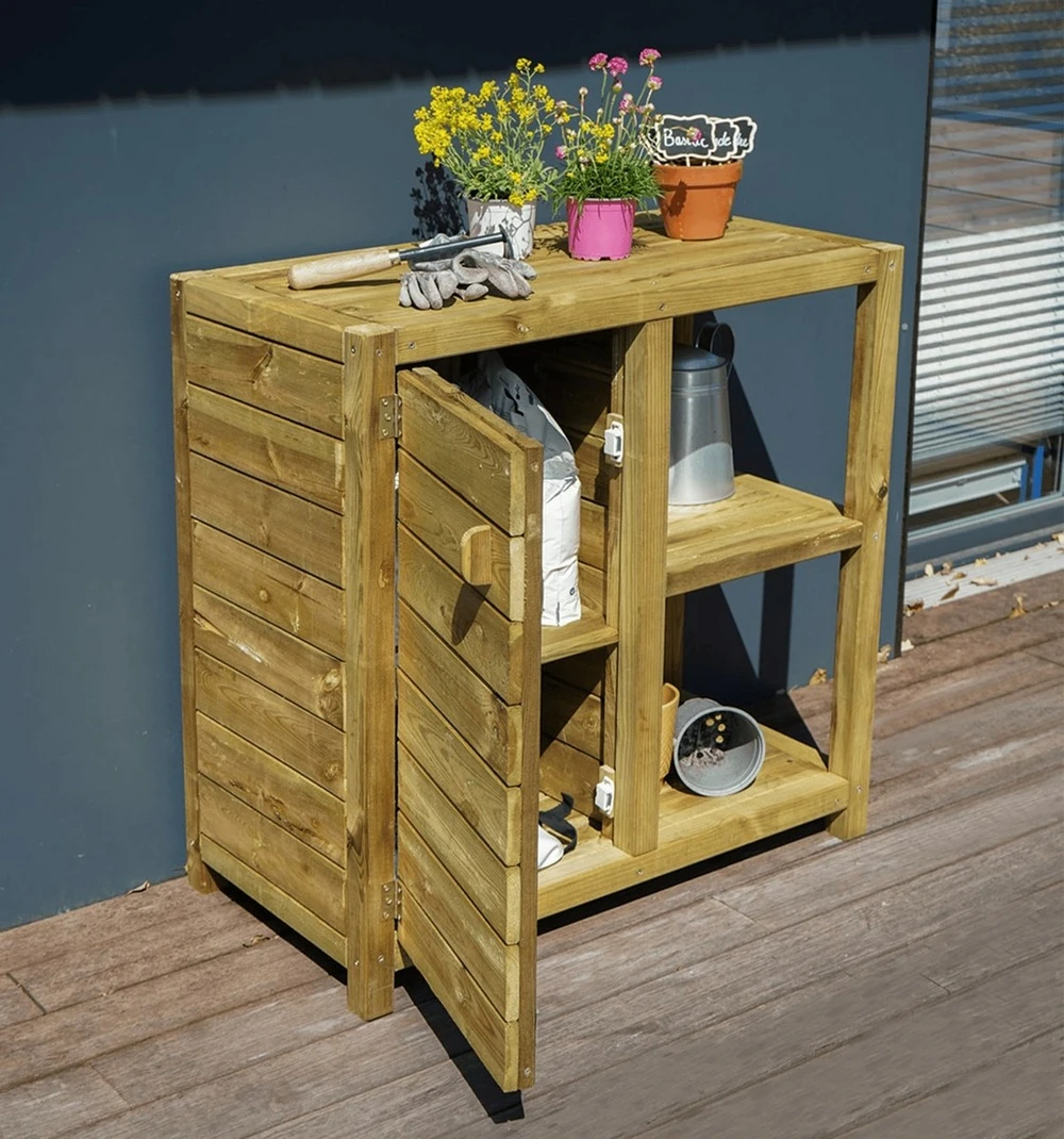 Table De Rempotage Avec étagères Et Porte - Essencia 6 Table De Rempotage Avec étagères Et Porte - Essencia – Image 4